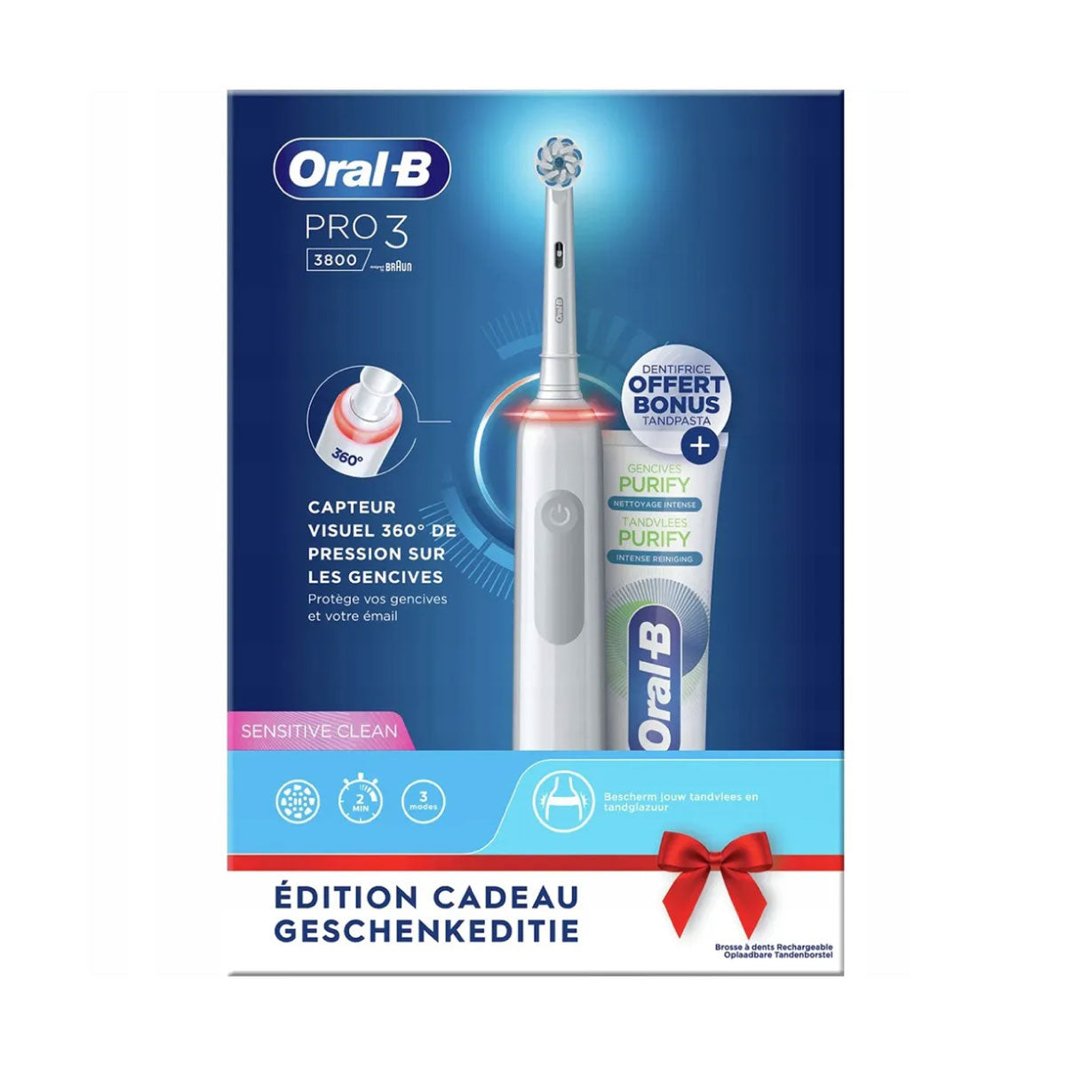 Oral-B Pro 3 električna zobna ščetka + zobna pasta (darilni set)