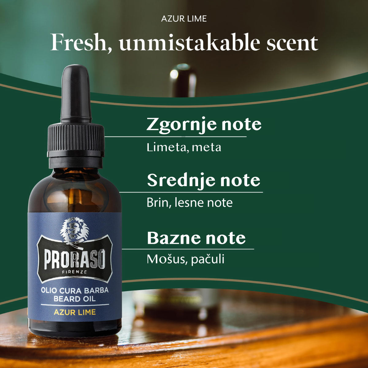 Proraso Azur Lime olje za brado
