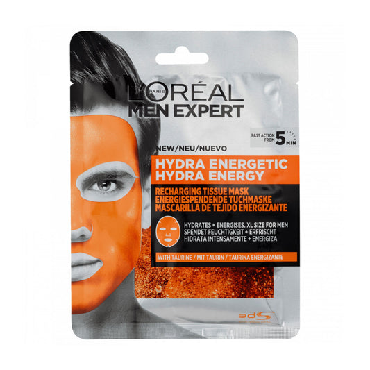 L'Oréal Men Expert Hydra Energetic obrazna maska za hidrirano in energično kožo