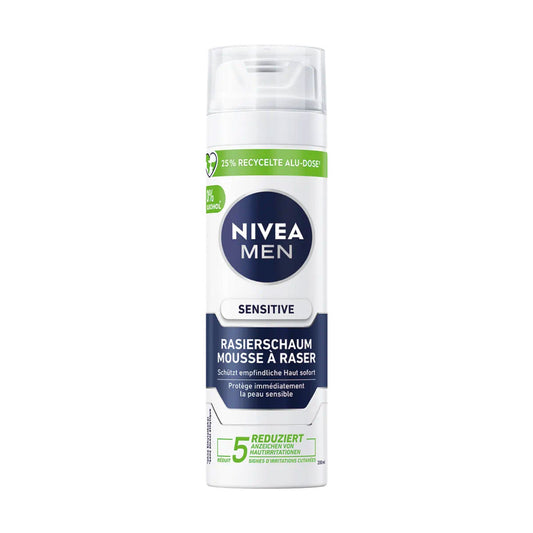 Nivea MEN Sensitive pena za britje z vitaminom E in 0% alkohola 200 ml