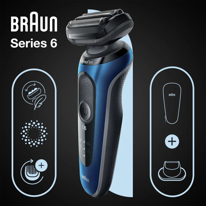 Braun električni brivnik 61-B1200s za suho in mokro britje